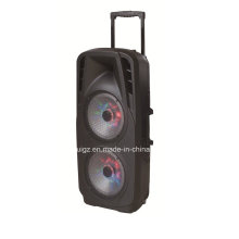 Double 15inch Outdoor Battery Speaker with Bluetooth LED Light F73D
